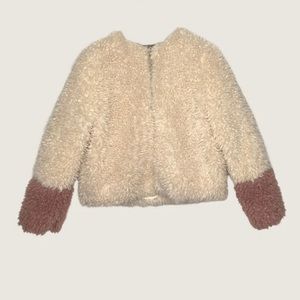 Honey Punch Crop Faux Fur Coat | Sz. L